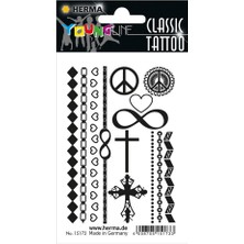 Herma Young Line Siyah Beyaz Tattoo Aşk 15173