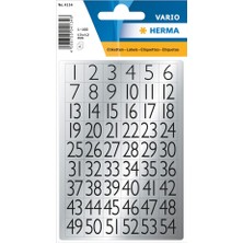 Herma Vario Rakam Etiket 1-100 13X12 Mm.siyah-Gümüş 4134