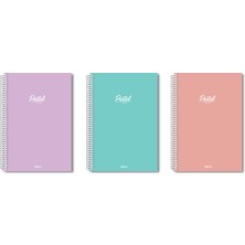 Colornote Papirüs Pastel 16X23 Spiralli Sert Kapak 120 Yaprak Çizgisiz Defter