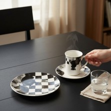 GÜRAL PORSELEN Camelia 3 Parça Çay Takımı Satranç At