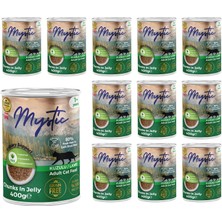 Mystic Yetişkin Kedi Kuzulu ve Jöleli Konserve Mama 400 gr x 12 Adet