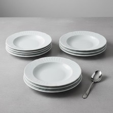 Güral Porselen Sembol 6 Parça 19 cm Çukur Yemek Tabağı