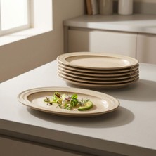 GÜRAL PORSELEN Güral 2 Adet 24 Cm Kayık Tabak  Reaktif Agate  Vr 969
