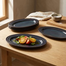 GÜRAL PORSELEN Güral 2 Adet 24 Cm Kayık Tabak Reaktif  Oasis Vr 1131