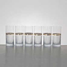 Güral Porselen  Elite 6 Parça Limonata Bardağı Platin