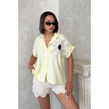 Very Moda Çiçek Detaylı Gömlek | D2890