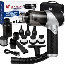Zemheri Snapron SNV-3000 Car Vacuum Cleaner Pro 1 Katlanabilir 17.000PA 100W Şarjlı Araç Ev Süpürgesi