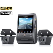 Viofo A329WW 3 Kanal 4K Ön Çift 2k IP67 Su Geçirmez Dış Kamera Sony Starvıs 2 Hdr Wifi 6 Gps Kamyon Tır Araç Kamerası