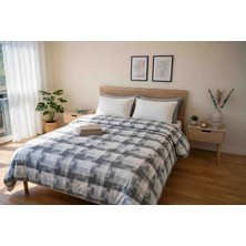 Tek Kişilik  Yatak Örtüsü 155X215 cm - Elyaf Dolgulu - Kapitone Dikişli - Çift Taraflı Kullanım