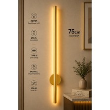 Empressco Patoğlu Aydınlatma 75 cm Gold Şarjlı LED Duvar Apliği Type-C 3000K