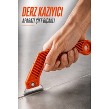 Setfix Çift Metal Bıçaklı Derz Kazıyıcı / Ergonomik Plastik Saplı Fayans, Seramik, Mermer Derz Temizleme Aparatı