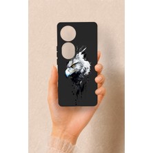 Vip Case Vivo V40 Uyumlu Bald Eagle Desenli Silikon Kılıf