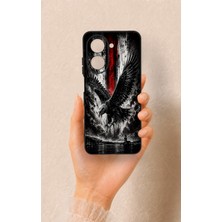 Vip Case Redmi A5 Uyumlu Kara Kartal Desenli Silikon Kılıf