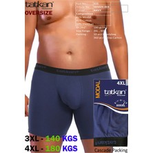 Mataş Tatkan - 4'lü - Battal - Penye Modal Erkek Boxershort