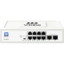 Wiking WK-PS210 8 Port 100MBPS Poe, 2 Port 100MBPS Uplink Port Yönetilmez Poe Switch
