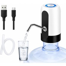 Bnl Ticaret Şarjlı Otomatik Damacana Su Pompası, Elektrikli Dokunmatik Su Pompası 19 Litre (BPA Free) Siyah - Beyaz