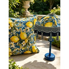 Blue Lemon Bali Şemsiyesi & Kırlent Seti