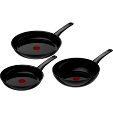 Tefal Renew On Ceramic Frying Pan Set 24CM + 28CM + Wok 28CM