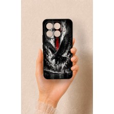 Vip Case Mi 17T Pro 5g Uyumlu Kara Kartal Desenli Silikon Kılıf