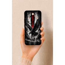 Vip Case Honor Magic 8 Lite Uyumlu Kara Kartal Desenli Silikon Kılıf