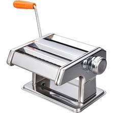 Go İthalat Tuğra Çelik 180MM Büyük Boy Paslanmaz Çelik Kollu Erişte Makarna Hamur Açma Kesme Makinesi Yerli
