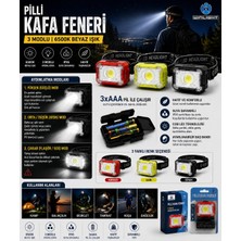 Sakin Enerji 3 Fonksiyonlu Pilli LED Kafa Lambası Feneri