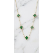 Zerafet Store Yeşil Yonca Çelik Gold