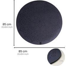 Rebuwo Meditasyon ve Yoga Destek Seti Mor - Mat 85CM + Kadife Minder + Yoga Kemeri + Mantar Blok 2li + Kademeli Germe Kayış