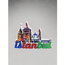 Mundy Istanbul Temalı Kabartma Polyester Magnet 9cm x 6cm.