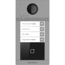 Hikvision DS-KV8413-WME1 Dört Butonlu Dış Mekan Görüntülü Interkom Kapı Zili - Metal Kasa