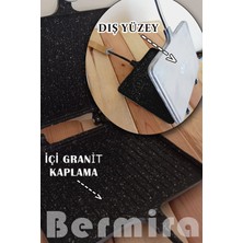 St. Morritz Alüminyum Döküm Ocak Üstü El Tost Makinası Iç Yüzey Granit (EN:24CM BOY:18CM)