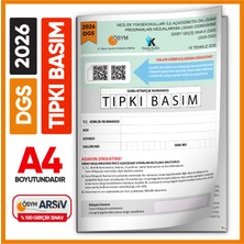 Karakutu Yayınları 2026 Dgs Ösym Tıpkı Basım Sayısal-Sözel Çıkmış Soru Deneme Kitapçığı Dijital Çözümlü Türkiye Geneli