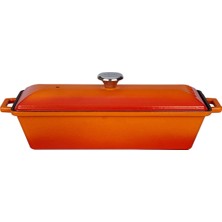 Hype Store Lava Döküm Ekmek Kabı/terrine, 11X29 Cm, Turuncu