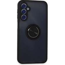 Aslanoğlu Store Newface Samsung Galaxy M34 5g Kılıf Montreal Yüzüklü Silikon Kapak - Siyah