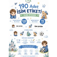 Liyacraft 190 Adet Kişiselleştirilebilir Okul Etiketi Sudan Etkilenmez