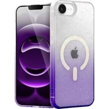 Aslanoğlu Store Newface Apple Iphone 16E Pummel Shiny Magsafe Kapak - Mor