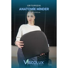 St. Morritz Anatomik Visco Ortopedik Minder - Ofis Araba Sandalye Minderi Siyah 44X36X9/2