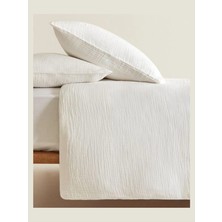 St. Morritz Bürümcük Müslin Bebek Nevresim Takımı 70X110 cm %100 Organik Pamuk 15 cm Yatak Yüksekliği (K.beyaz)