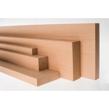 St. Morritz (2x9 cm x 25 cm 1 Adet) Kayın Ahşap Çıta Taslak Tahta Blok ve Kereste