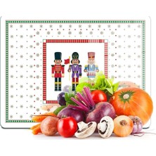 St. Morritz Cam Kesme Tahtası Yılbaşı Fındıkkıran Desenli 20X30 cm
