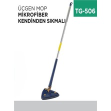 İnci Çelik Aksesuar Üçgen Mop Mikrofiber Kendinden Sıkmalı