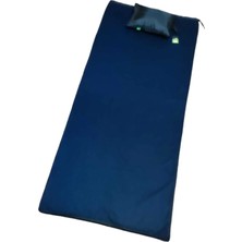 St. Morritz Dep Yastıklı Uyku Tulumu 90 cm Polar Battaniye Tipi 4 Mevsim Spor ve Outdoor Kullanımı İçin Lacivert