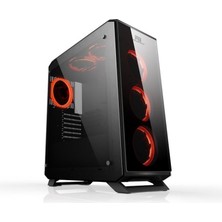 Powerboost VK-G3903S Full-Tower Usb3.0 Tempered Glass 6xhalo Rgb Fan Siyah (Psu Yok) Gamıng Kasa