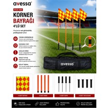 Avessa FCO-100 Korner Bayrağı 4’lü Set - Yüksek Görünürlük - Dayanıklı Yapı - Güçlü Tutuş