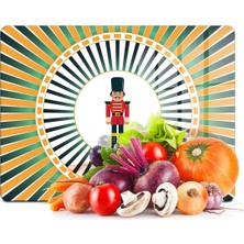 St. Morritz Cam Kesme Tahtası Christmas Fındıkkıran Desenli 20X30 cm