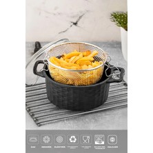 St. Morritz Döküm Granit Kızartma Tenceresi Fritöz 24CM
