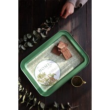 St. Morritz EE169-8I Forrest Green Home Desenli Dikdörtgen Tepsi 32X43 cm