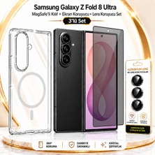 Monsgeek Samsung Galaxy Z Fold 8 Ultra Uyumlu Magsafe’li Şeffaf Kılıf Antistatik Ekran Koruyucu Safir Anti-Reflective Parmak Izi Bırakmayan Lens Koruyucu 3’lü Set