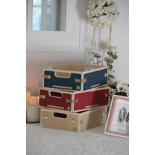 St. Morritz 3'lü Ahşap Sepet Organizer\düzenleyici Sepet Dikdörtgen Boy 27CM x 19CM x 8cm Color Sepet A6
