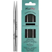 St. Morritz Knitpro Mindfull Çelik Şiş Ucu Kısa 10 cm  7.00 mm